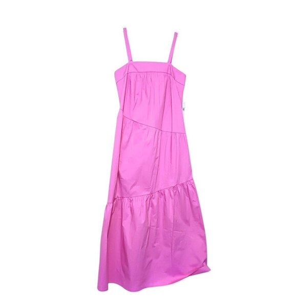 Donna Morgan Dresses & Skirts - NWT Donna Morgan Cotton Midi Dress 2 Pockets Poplin Asymmetric Tiers Resort